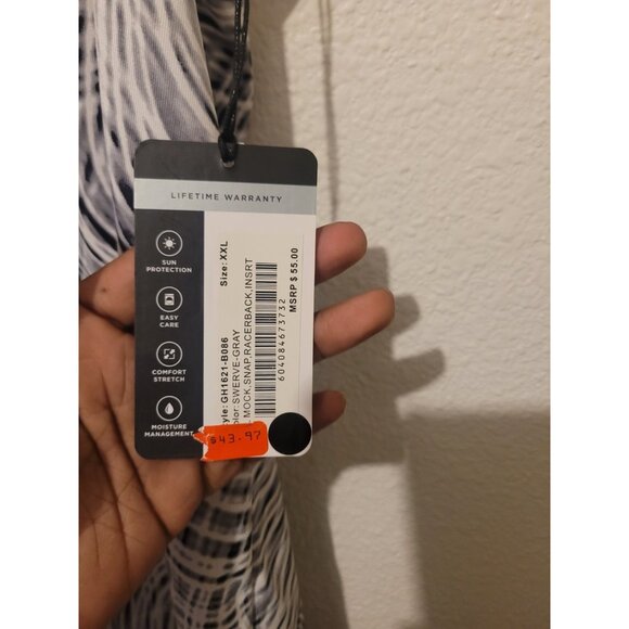 TAIL UPF 50 Mock Snap Racerback Tank Women Golf XXL 2XL Activewear NWT Sleevless - Picture 3 of 10